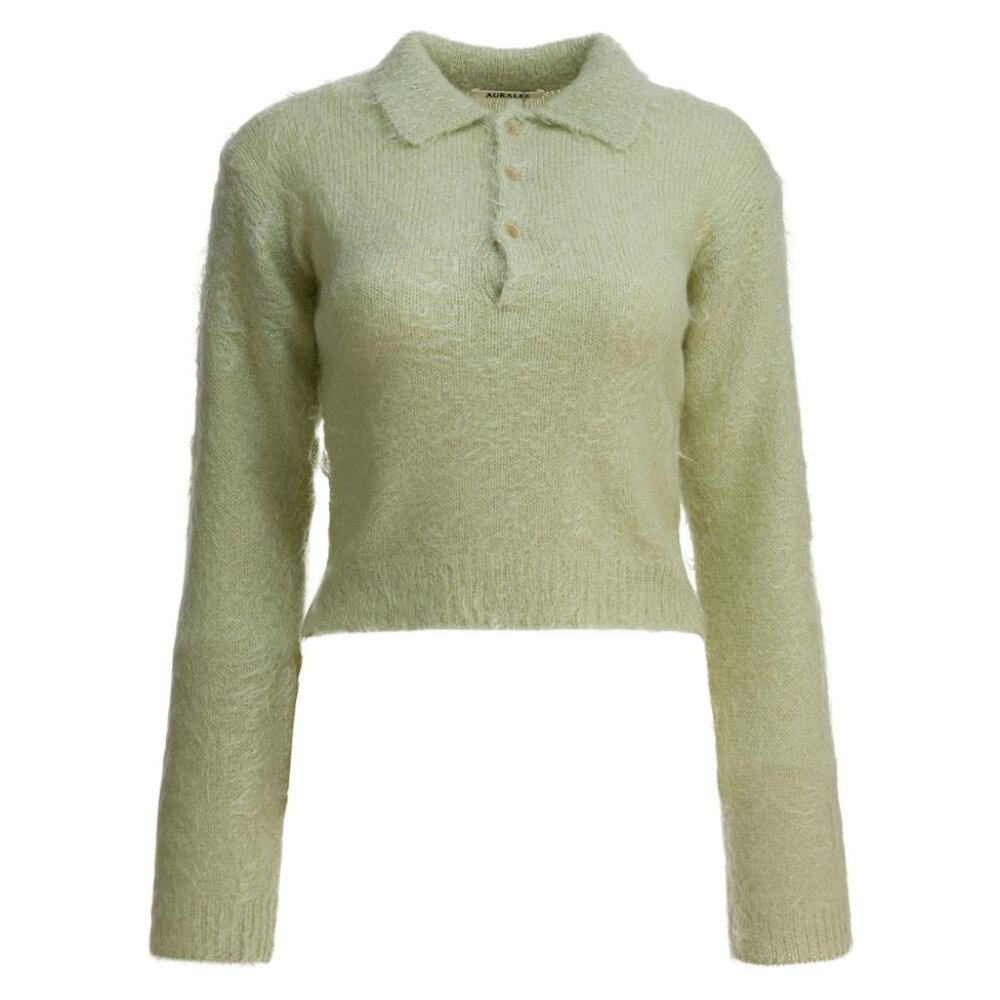 Auralee Mohair And Wool Polo Sweater tag size 1 Women
